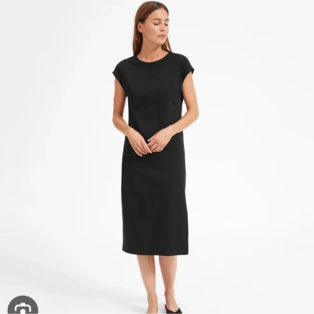 Everlane Luxe Cotton Black Dress small